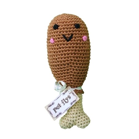 Mirage Pet Mirage Pet 500-020 Knit Knacks Sticks the Drumstick Organic Cotton Small Dog Toy 500-020